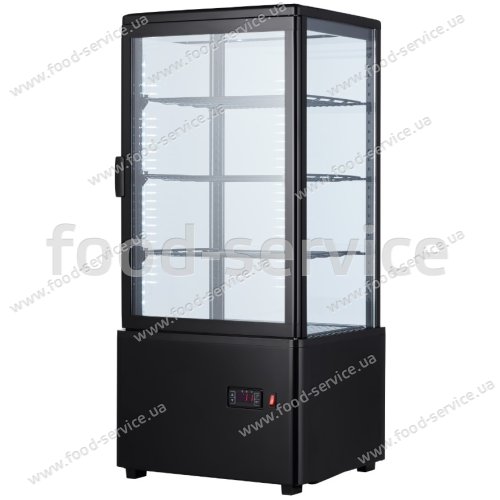 Шкаф-витрина холодильный EWT ​​INOX RT78B black